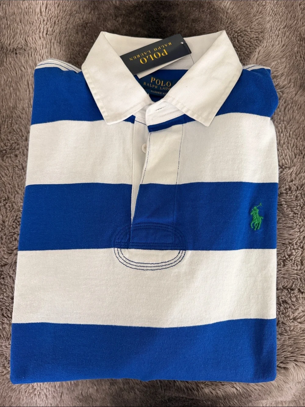 BNWT! Polo by Ralph Lauren Striped Rugby Shirt - men’s size Large